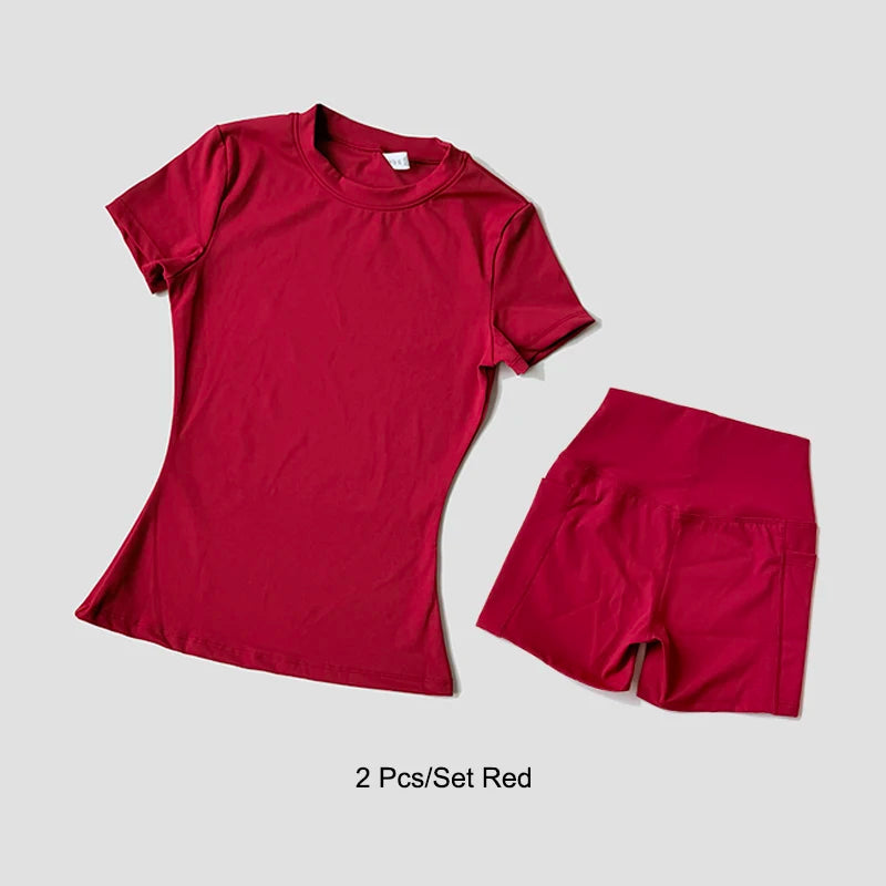 The Seamless Sculpt Short-Sleeve Set