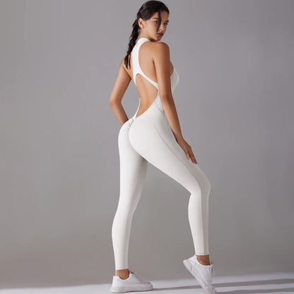 Elegance Era Women's Fitness Bodysuit: Push-Up Yoga Suit & Sculpting Shapewear