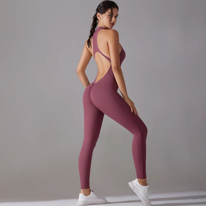Elegance Era Women's Fitness Bodysuit: Push-Up Yoga Suit & Sculpting Shapewear