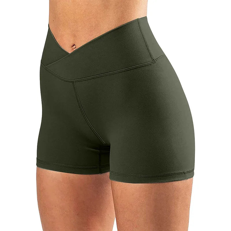 The Contour Knit V-Cross Yoga Shorts