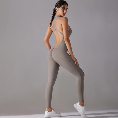 Elegance Era Women's Fitness Bodysuit: Push-Up Yoga Suit & Sculpting Shapewear